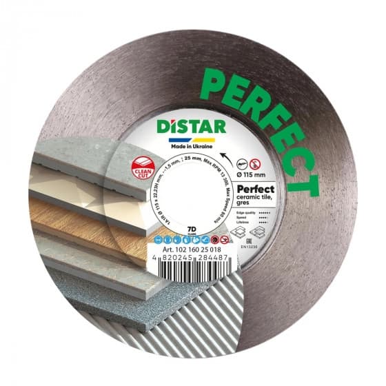 КРУГ АЛМАЗНИЙ ВIДРIЗНИЙ DISTAR 1A1R 115X22,23H PERFECT