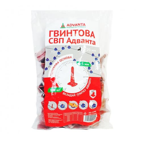 АДВАНТА Гвинтова Основа СВП 1,5 мм 100 шт/пач товщиною 5-20 мм