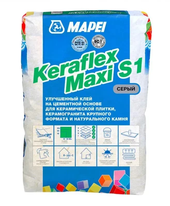 Клей д/плитки Мапей S1 25 кг